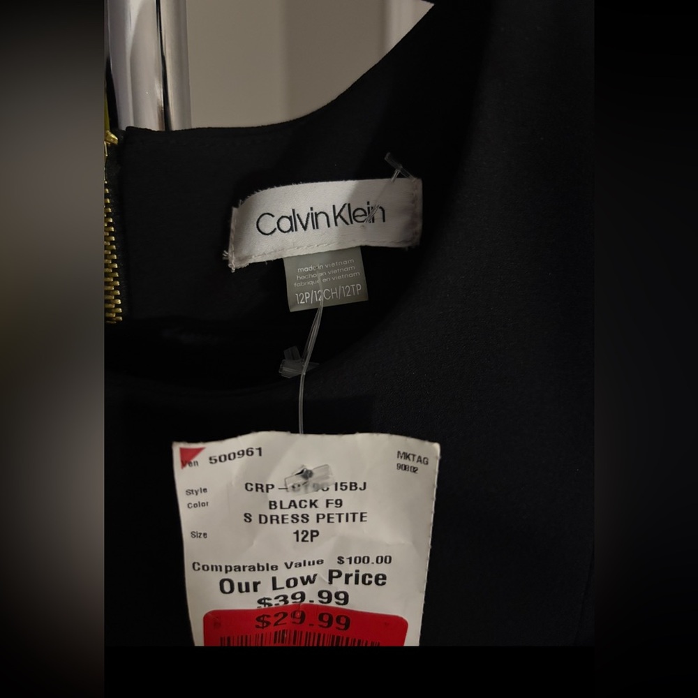 Calvin Klein Black Petite Dress - Picture 3 of 4